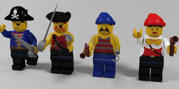 3d max lego pirates characters
