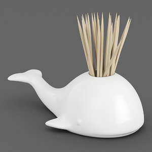 whale toothpick holder