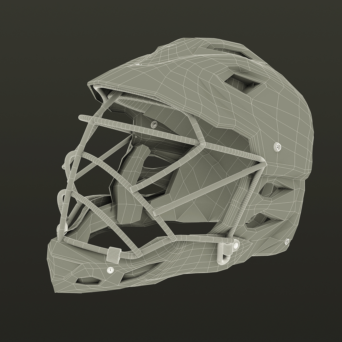 lacrosse helmet 3d model