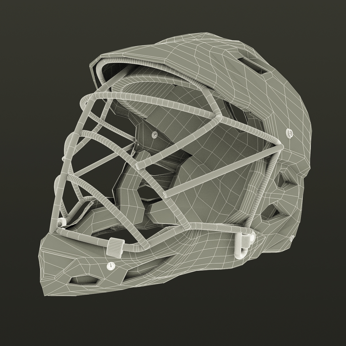 lacrosse helmet 3d model