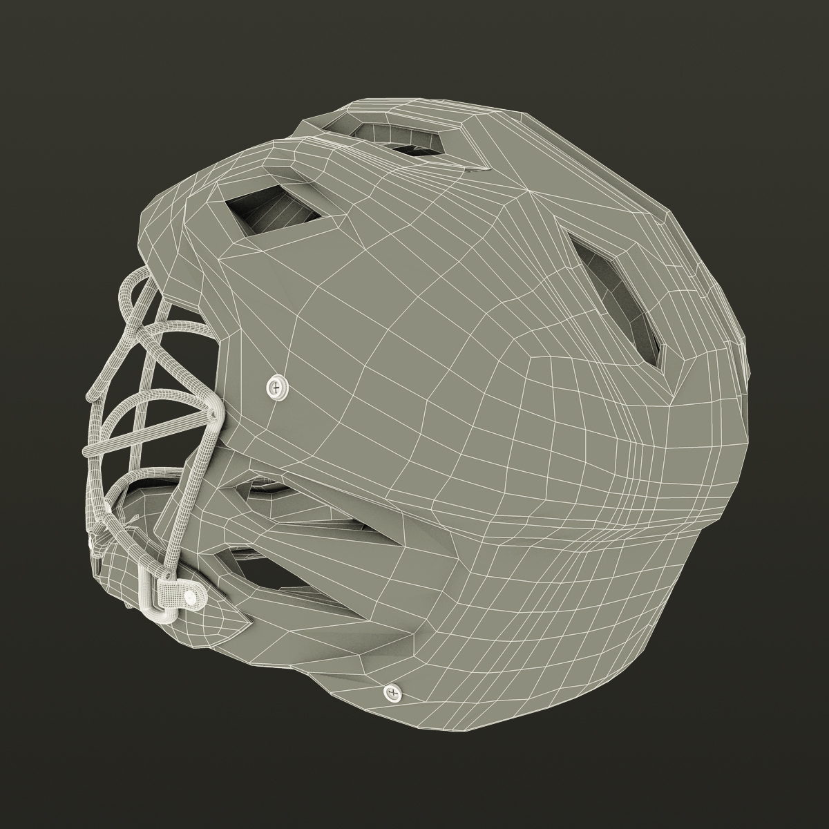 lacrosse helmet 3d model