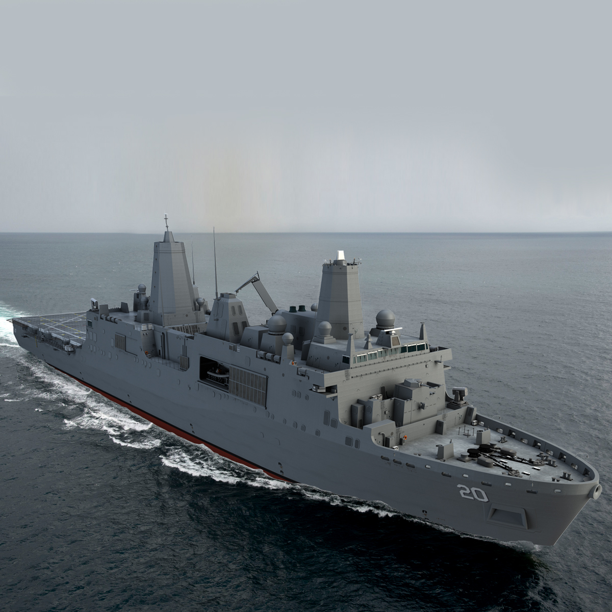 3d model uss green bay ship