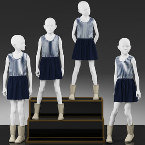 3d girl mannequin model