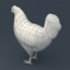 rigged brown chicken 3d model