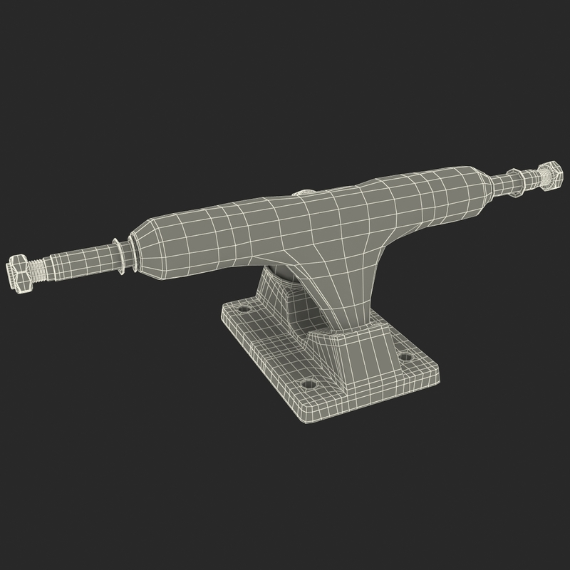 3d Model Skateboard Truck With Wheels B3C