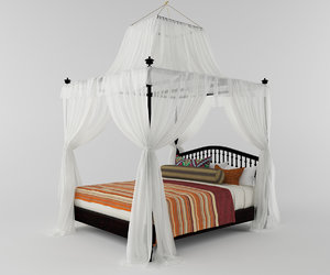canopy bed 3d model