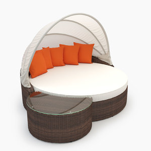 3d model perectiona canopy daybed outdor