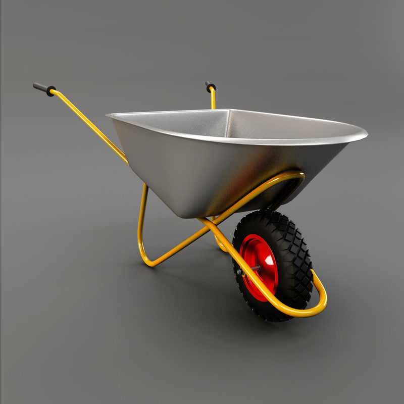 wheelbarrow wheel barrow 3d max