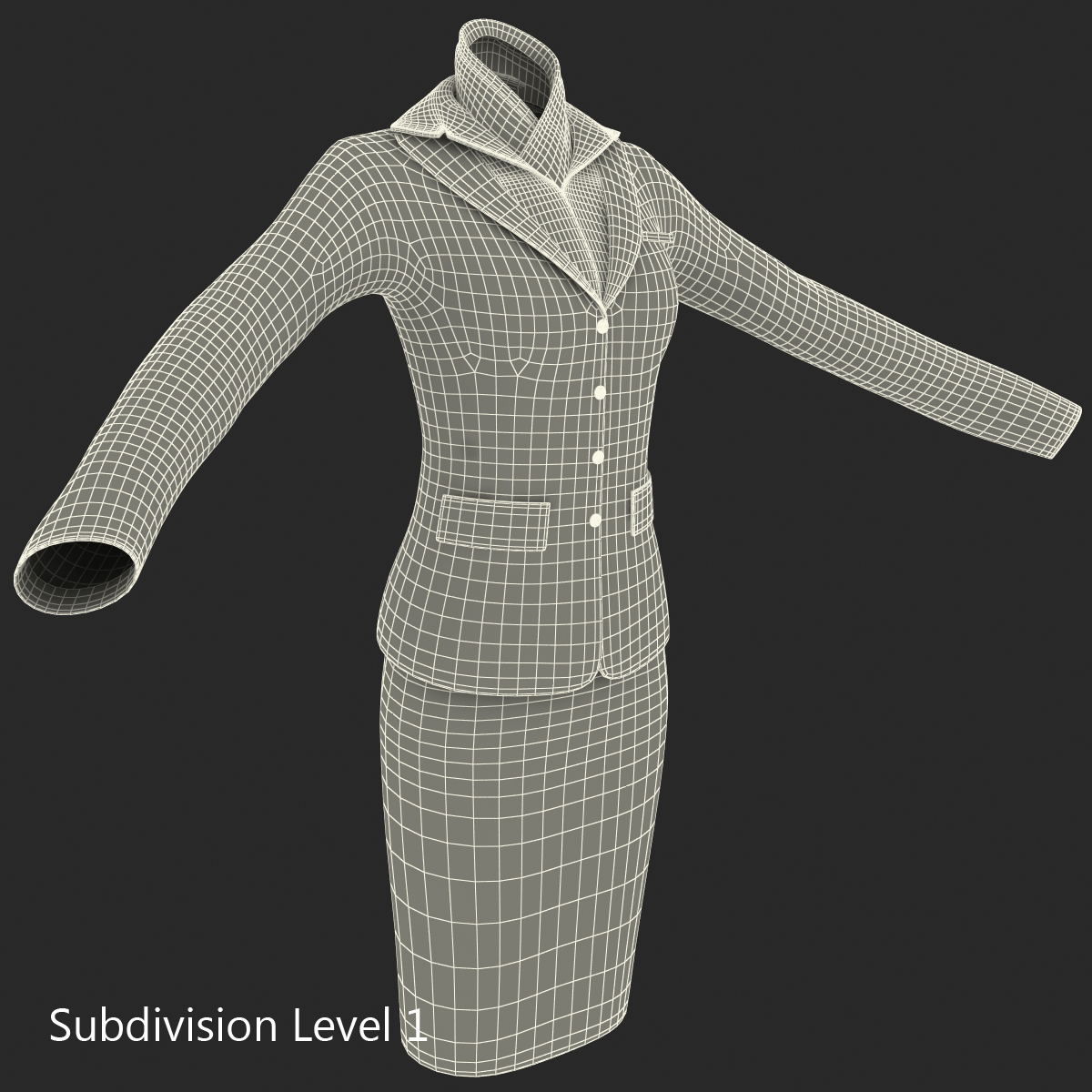 女乘务员衣服3d模型