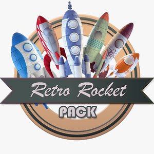 3d model retro rocket pack