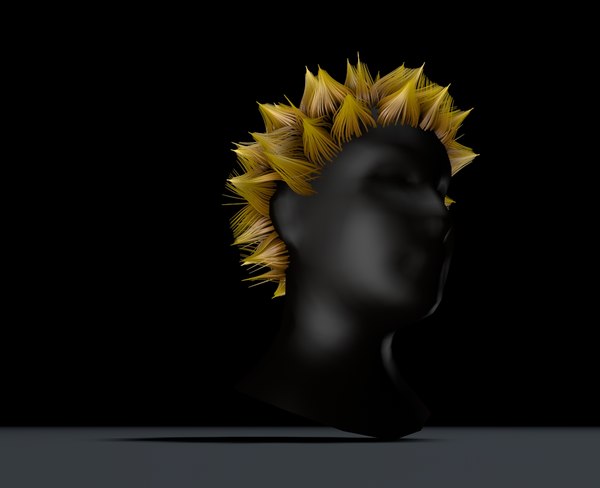 hair spiked 3d c4d