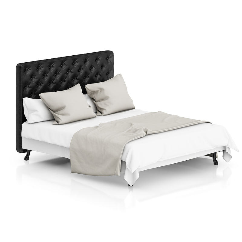 3d black leather bed sheet