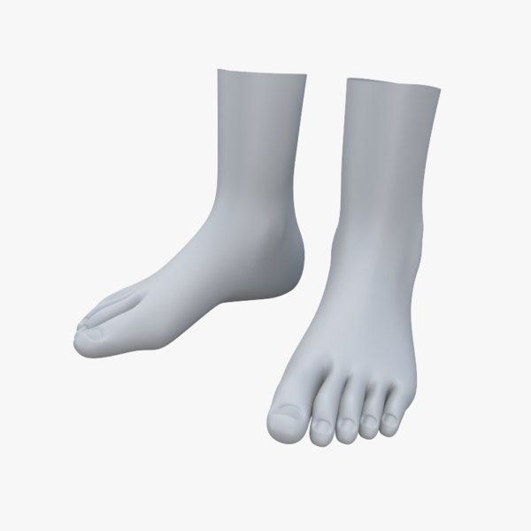 dxf realistic man feet