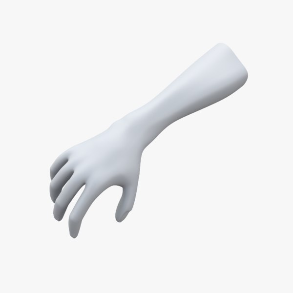 3d model realistic male hand