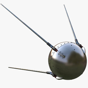 3d sputnik 1 model
