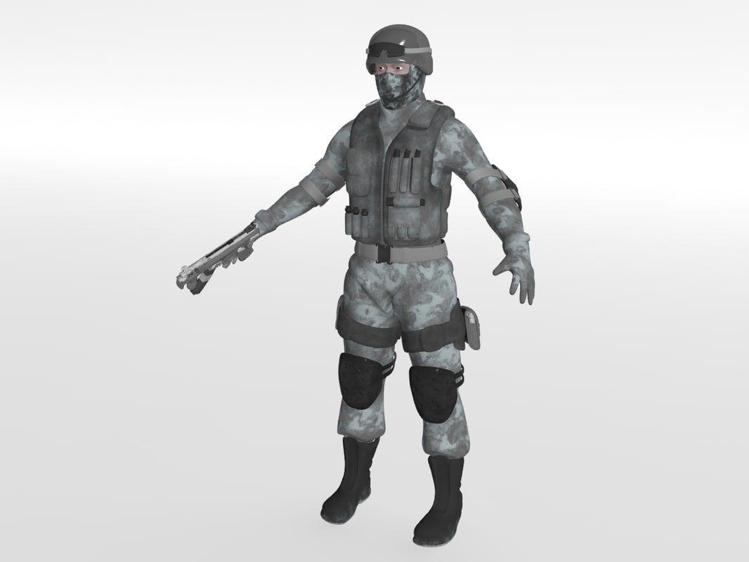swat soldier 3d max