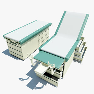 exam table 3d max