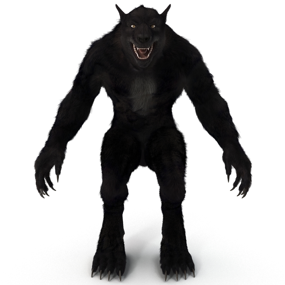 3d werewolf fur rigged