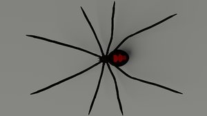 spider black widow 3d obj