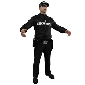 3d model security guard
