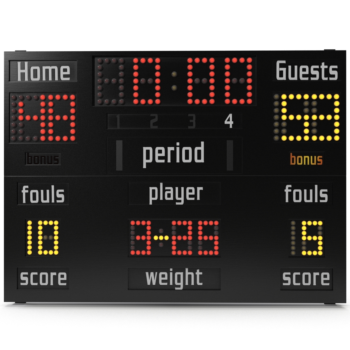 basketball scoreboard obj