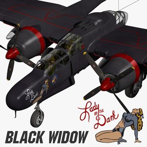p-61 black widow 3d model