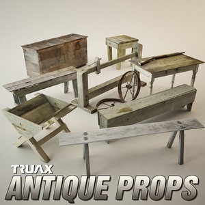 antique props pack 3d model
