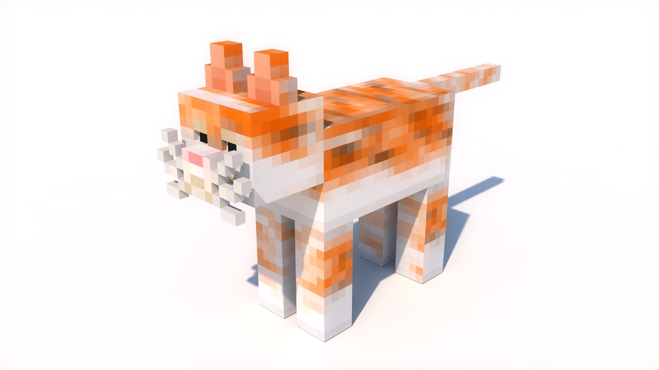 3D модель Cat MineCraft Rig - TurboSquid 816781