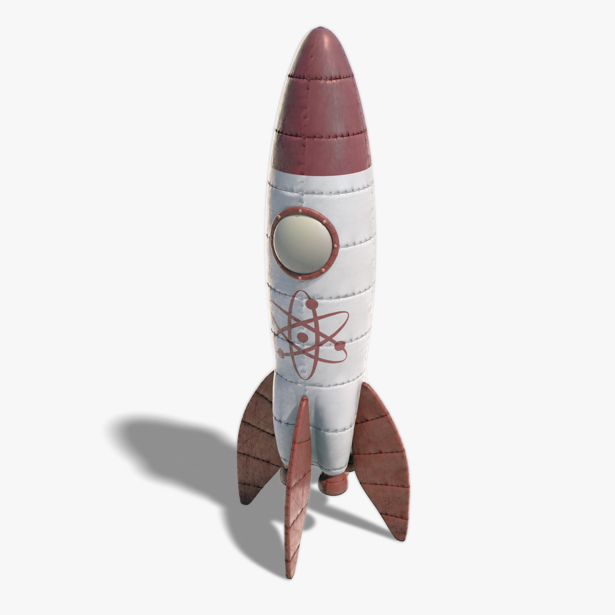 rocket retro 3d obj