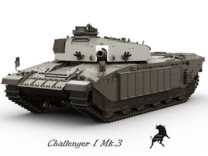 armoured challenger 3d model