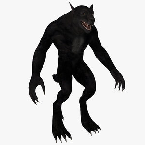 3d werewolf rigged model
