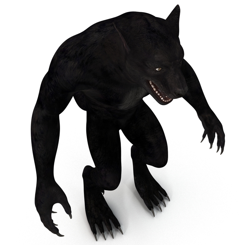 3d werewolf rigged model