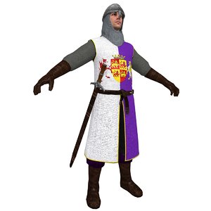 3d medieval knight model