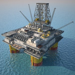 3d model oil platforms
