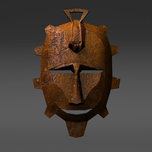 traditional primitivist mask 3d model
