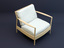 3d model vintage armchair