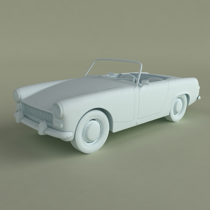 austin healey sprite mkii 3d model