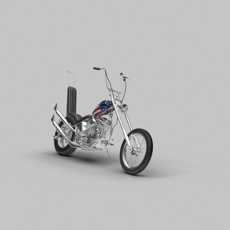 easy rider motorcycle 3d model