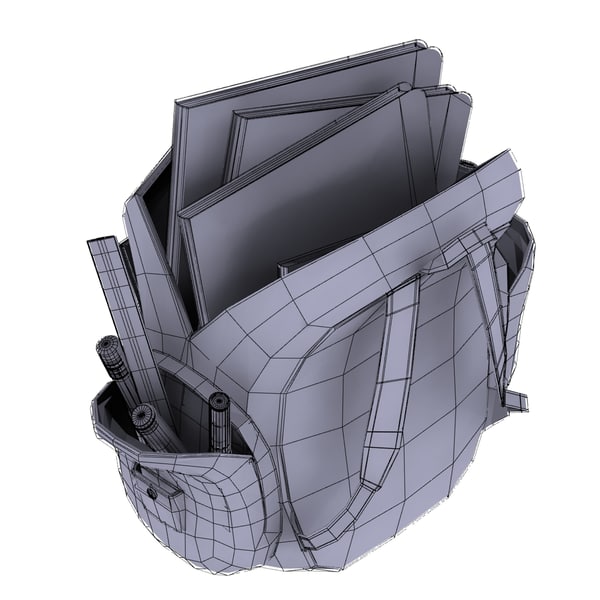 3d Model School Bag 5193