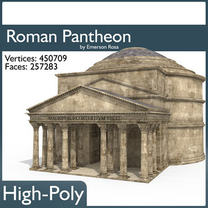 3d roman pantheon model