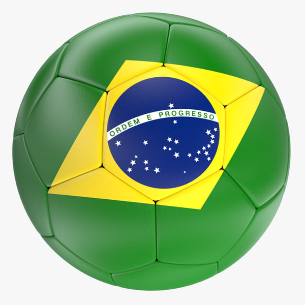 3d brazil soccer ball flag