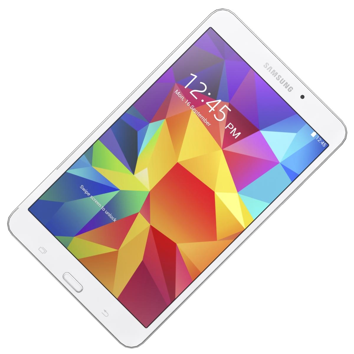 三星galaxy tab 4 7.0黑白3d模型