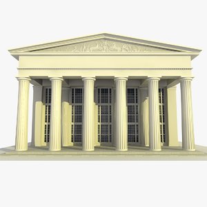 3d old classical building 15 model
