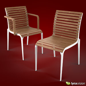 3d chair armchair teak alberto meda model