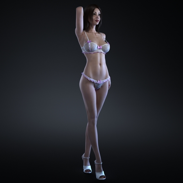 3d Girl Rigging Female Body