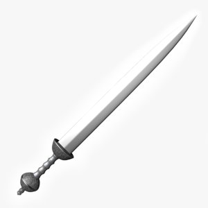 3d ancient gladiator sword model