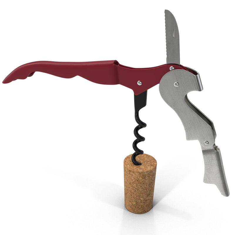 3d double hinged wine key