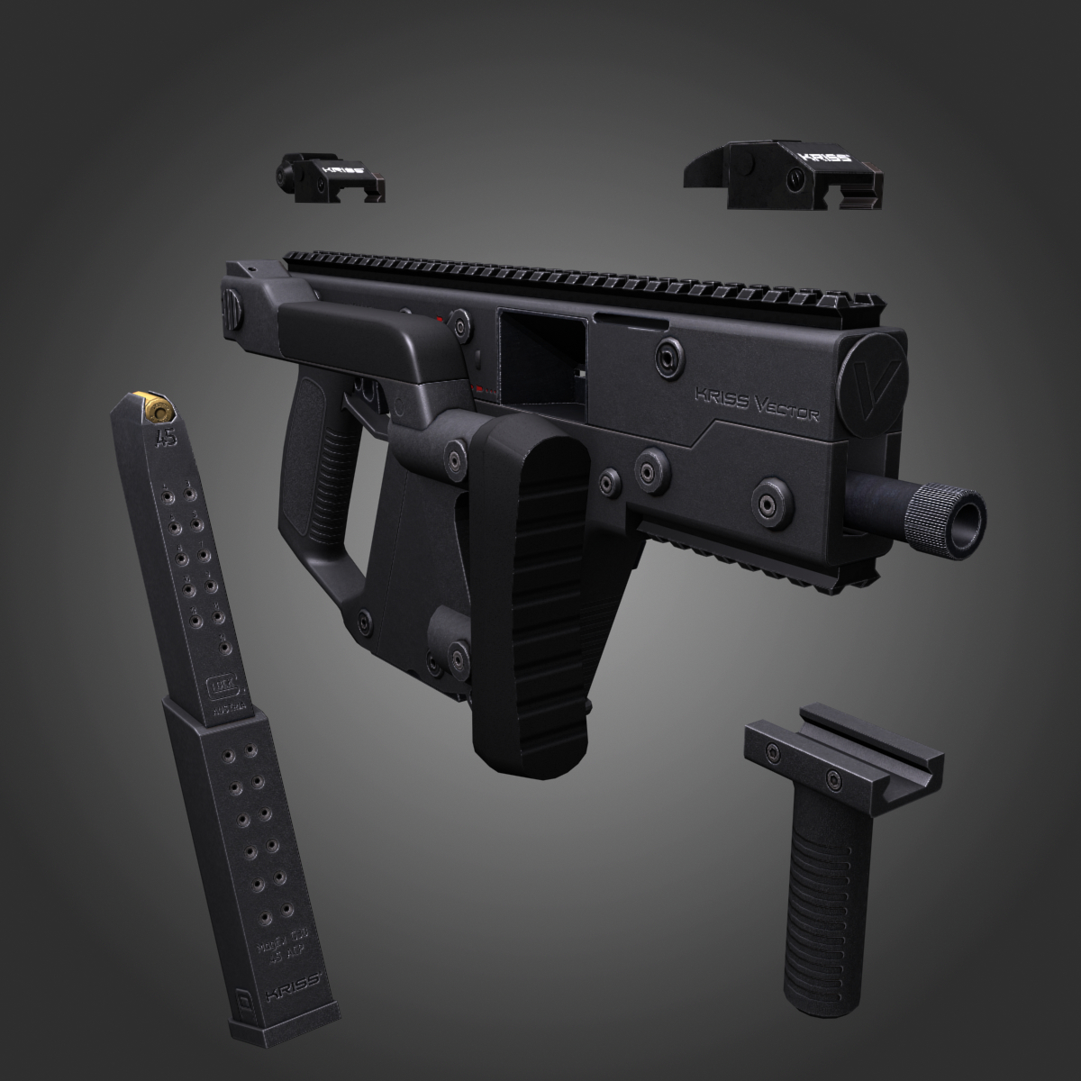 Вектор 45. Kriss vector 45 ACP. Kriss vector 45 ACP С глушителем. Kriss vector SMG. Автомат vector 45.