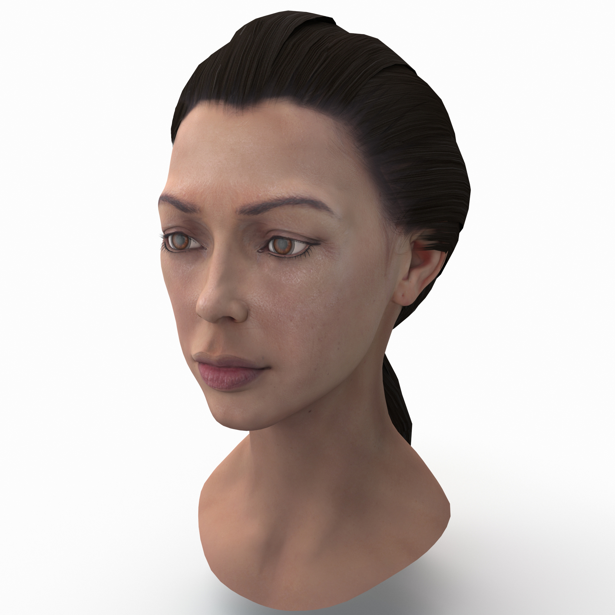 Female Head 3 3d Model EBE