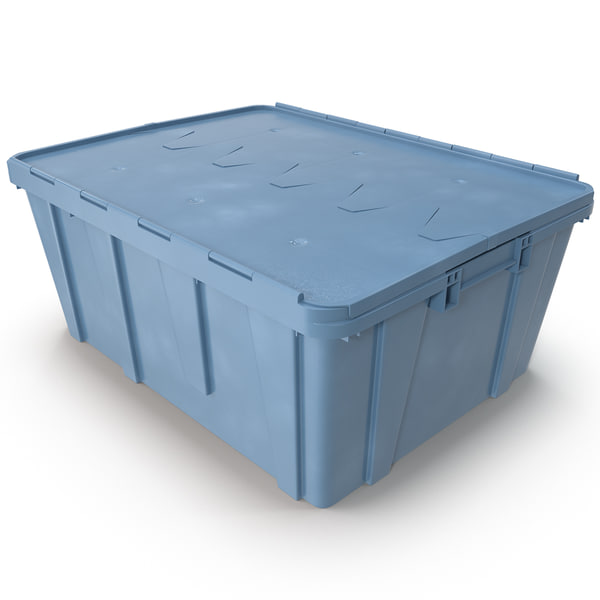 3d model of plastic crate lid